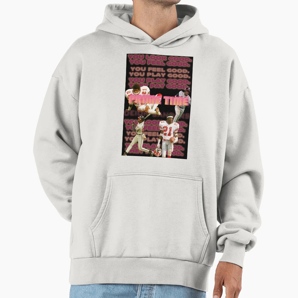 Prime Time Deion Sanders Hoodie - Unique Graphic for Adults - T-Shirt, Sweatshirt, Hoodie
