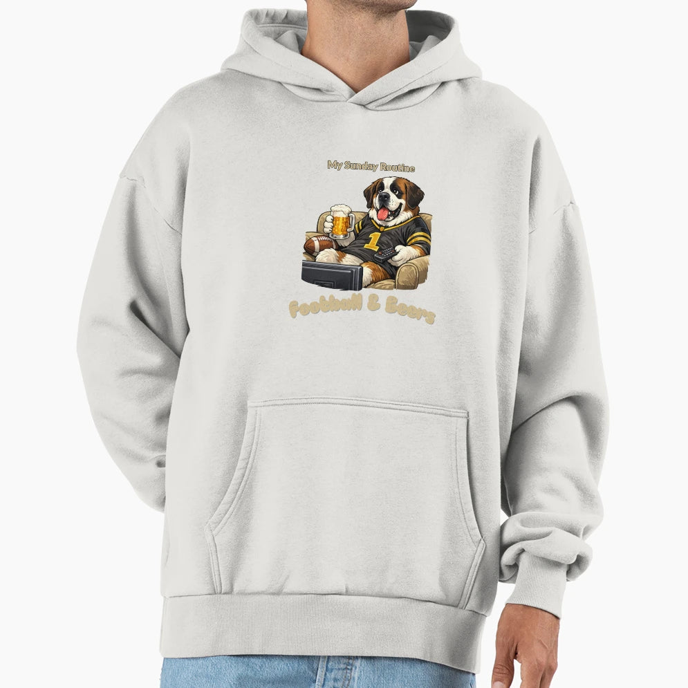 New Orleans Saints Sunday Football Beers Hoodie - Unique Graphic for Adults - T-Shirt, Sweatshirt, Hoodie