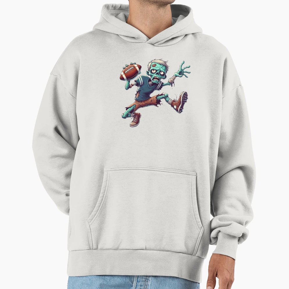Football Skeleton Halloween Funny Hoodie - Aesthetic Graphic Men Women - T-Shirt, Sweatshirt, Hoodie
