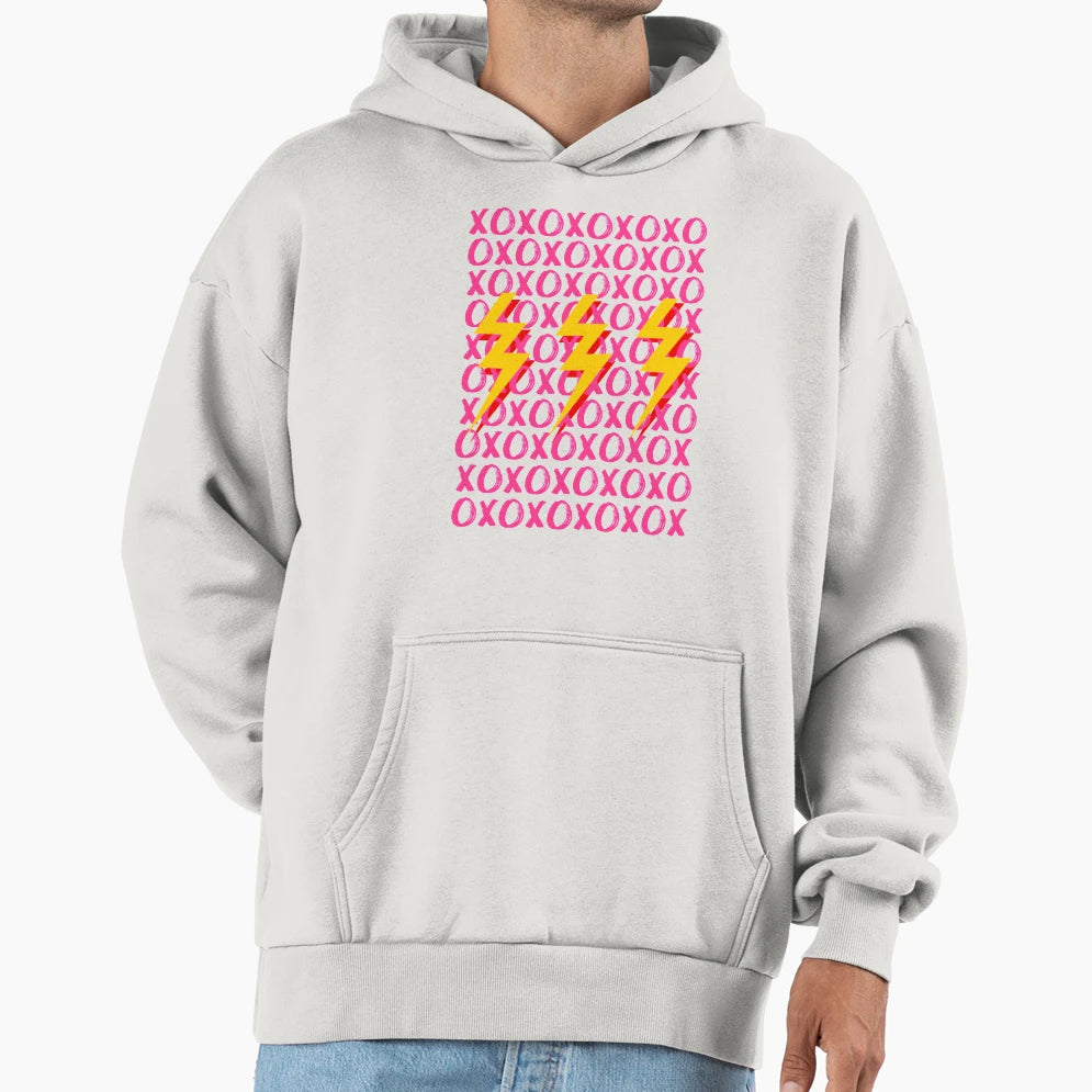 Xoxo Lightning Bolts Hoodie - Minimalist Print Men Women - T-Shirt, Sweatshirt, Hoodie