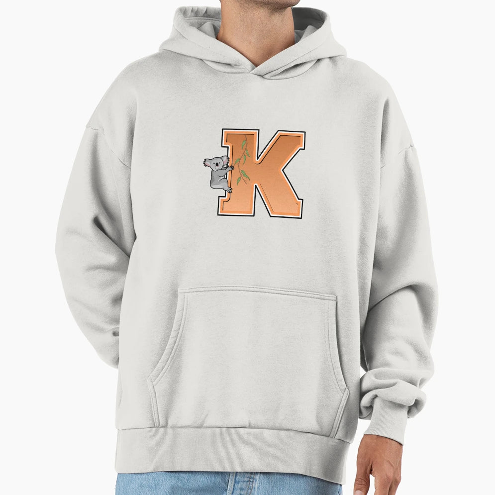 Alphabet Letter K Hoodie - Unique Graphic Men Women - T-Shirt, Sweatshirt, Hoodie