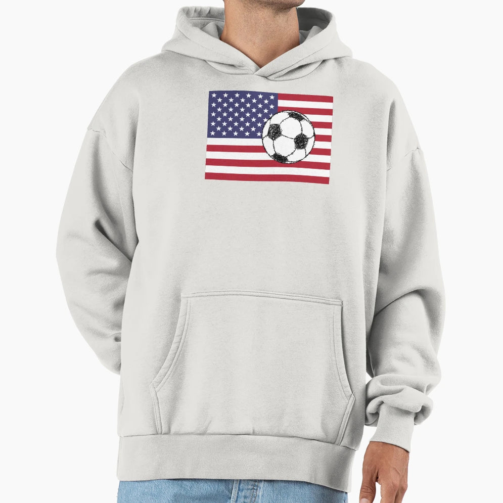 Usa Football Hoodie - Fun Novelty Design Men Women - T-Shirt, Sweatshirt, Hoodie