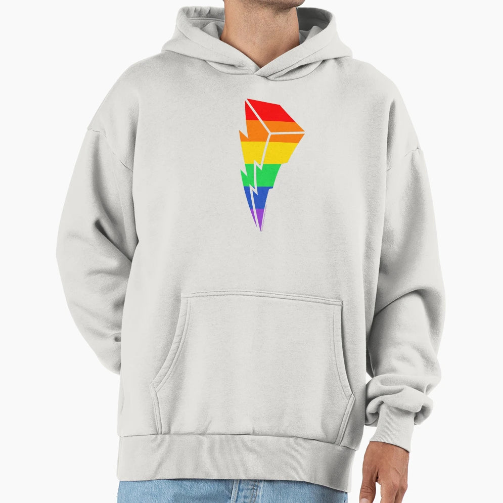 Power Rangers Pride Bolt Rainbow Hoodie - Trendy Graphic Unisex - T-Shirt, Sweatshirt, Hoodie