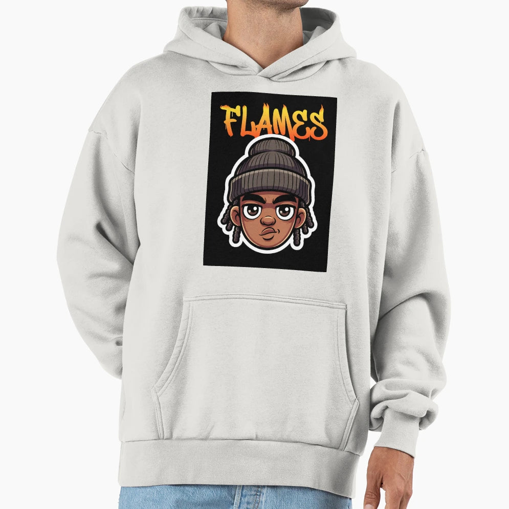 Flames Hoodie - Fun Novelty Design Men Women - T-Shirt, Sweatshirt, Hoodie