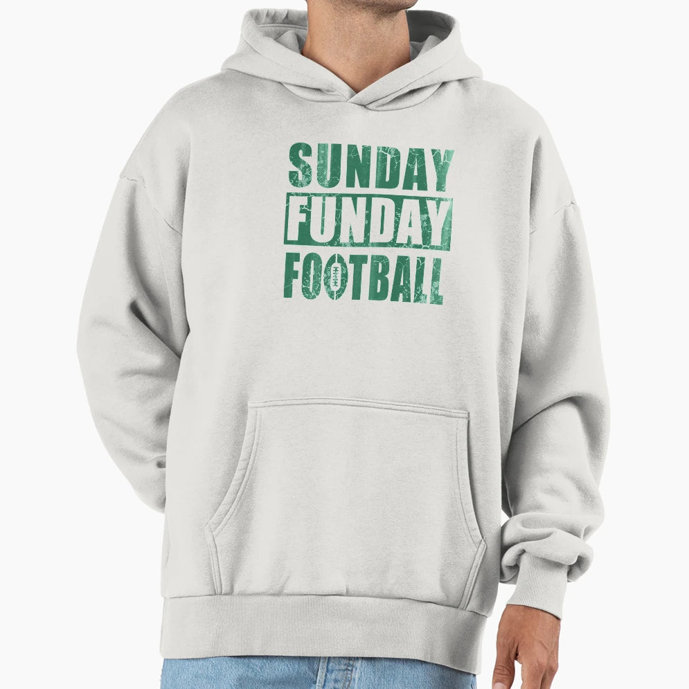 Sunday Funday Football Hoodie - Graphic Print Men Women - T-Shirt, Sweatshirt, Hoodie