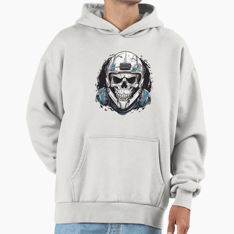 Skull Beast Monster Helmet Hoodie - Minimalist Print Men Women - T-Shirt, Sweatshirt, Hoodie