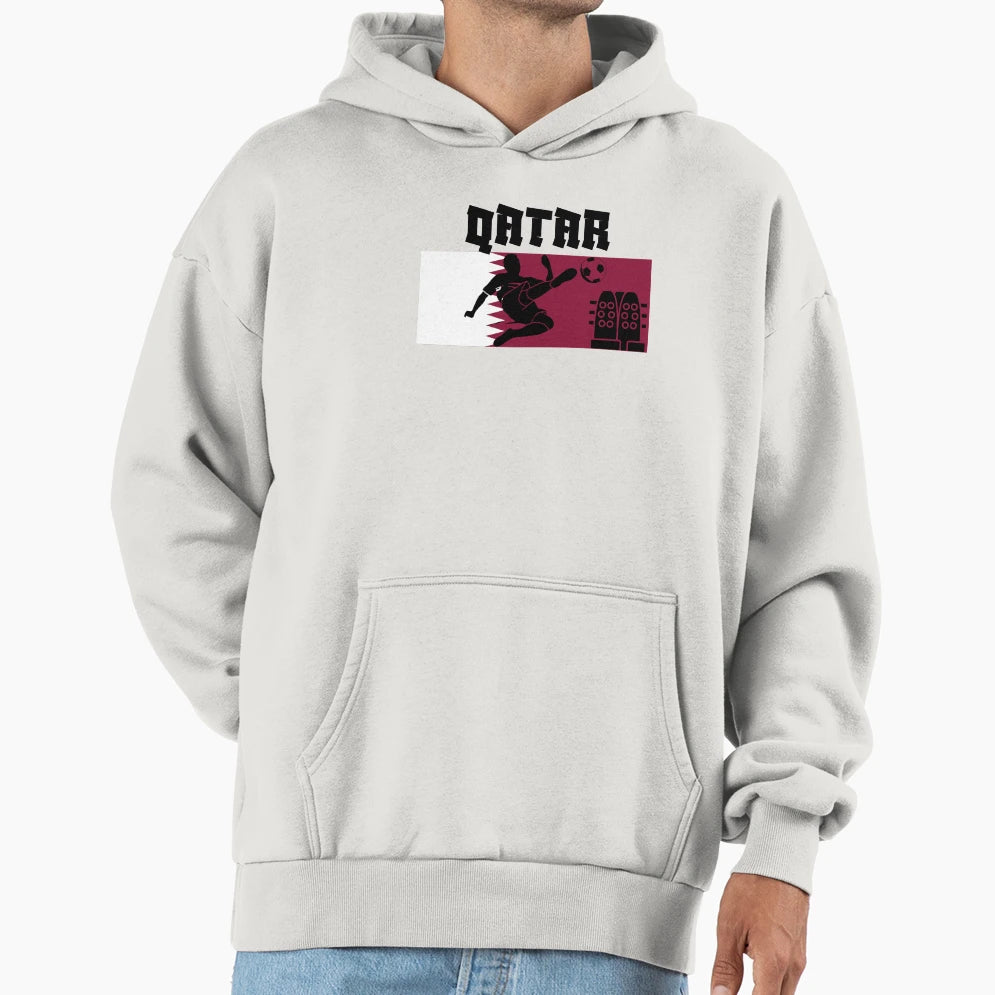 Qatar Football Hoodie - Graphic Print for Adults - T-Shirt, Sweatshirt, Hoodie