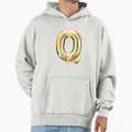 Gold Foil Mylar Balloon Letter Q Hoodie - Minimalist Print Unisex - T-Shirt, Sweatshirt, Hoodie