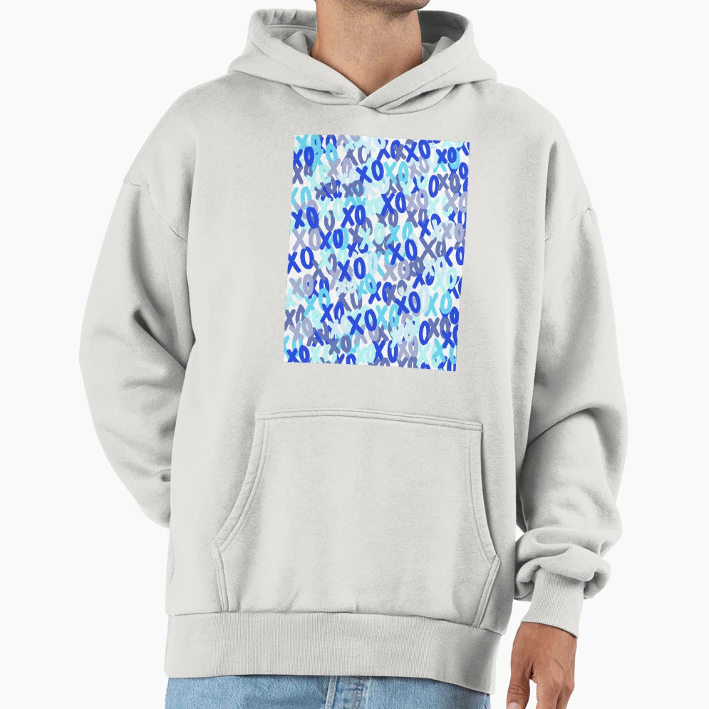 Blue Xoxo Hoodie - Aesthetic Graphic Men Women - T-Shirt, Sweatshirt, Hoodie