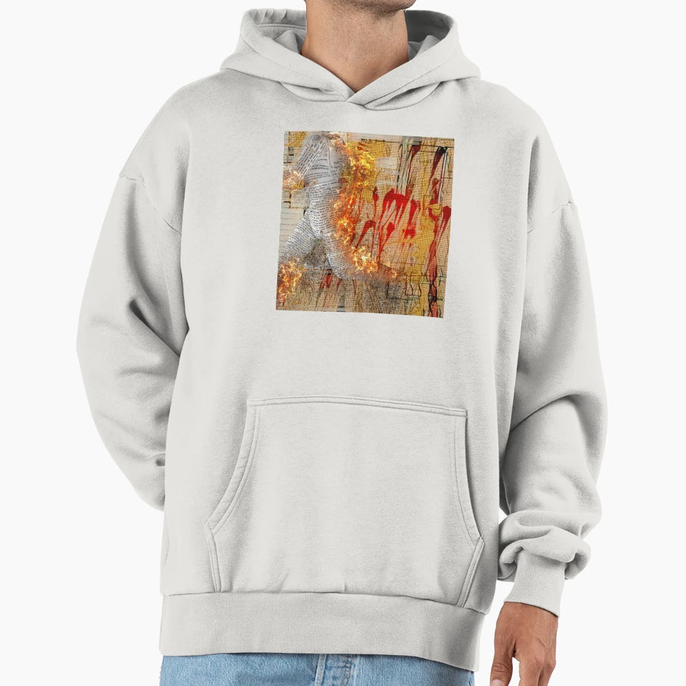 Burning Paper Hoodie - Unique Graphic for Adults - T-Shirt, Sweatshirt, Hoodie
