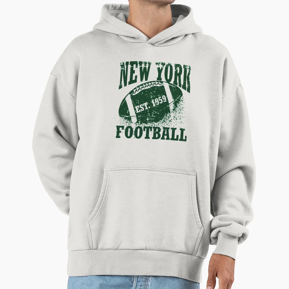 New York Football Jersey Hoodie - Casual Everyday Wear for Adults - T-Shirt, Sweatshirt, Hoodie