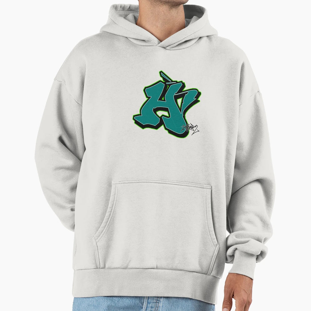 Green Letter H Hoodie - Novelty Apparel Unisex - T-Shirt, Sweatshirt, Hoodie