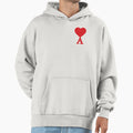 Letter Heart Initial Minimalist Hoodie - Custom Art Print for Adults - T-Shirt, Sweatshirt, Hoodie