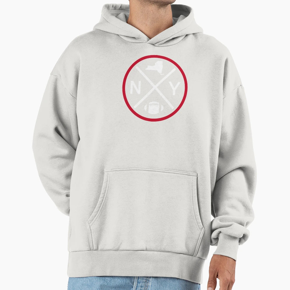 New York Football Emblem Ny Hoodie - Unique Graphic Men Women - T-Shirt, Sweatshirt, Hoodie
