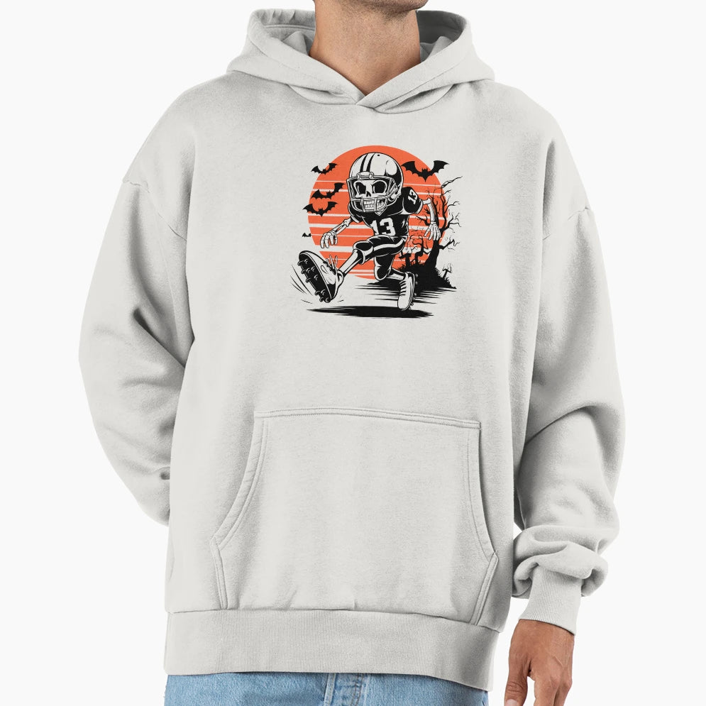 American Football Skeleton Halloween Hoodie - Streetwear Style for Adults - T-Shirt, Sweatshirt, Hoodie
