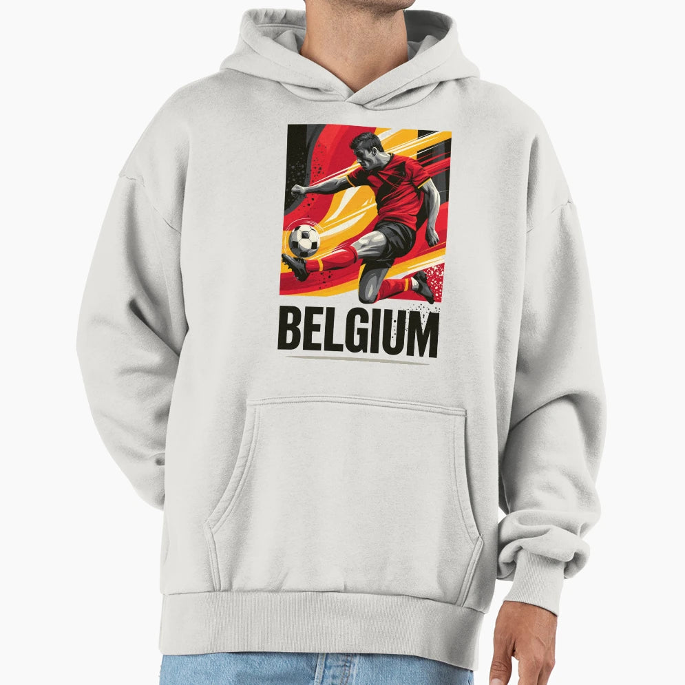 Belgium Soccer Hoodie - Aesthetic Graphic Unisex - T-Shirt, Sweatshirt, Hoodie
