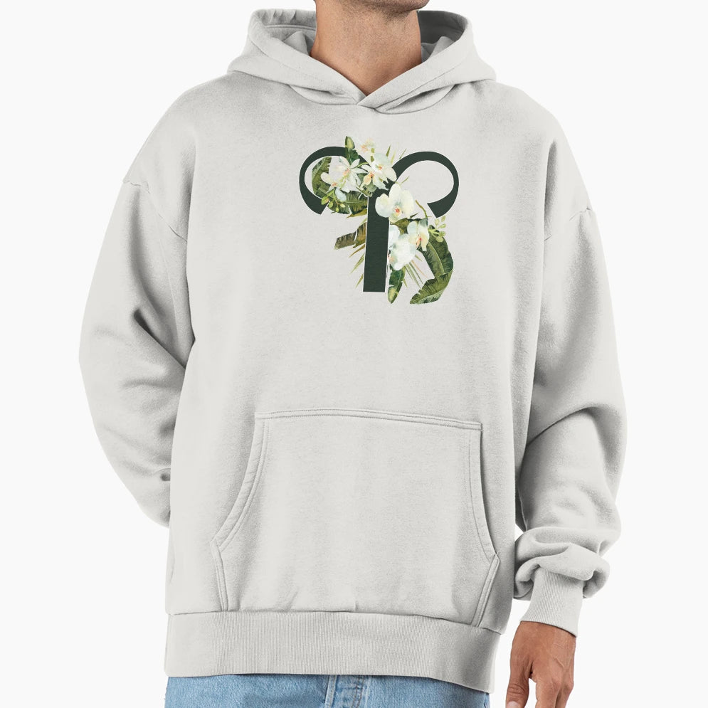 Aries Horoscope Zodiac White Orchid Hoodie - Novelty Apparel Men Women - T-Shirt, Sweatshirt, Hoodie