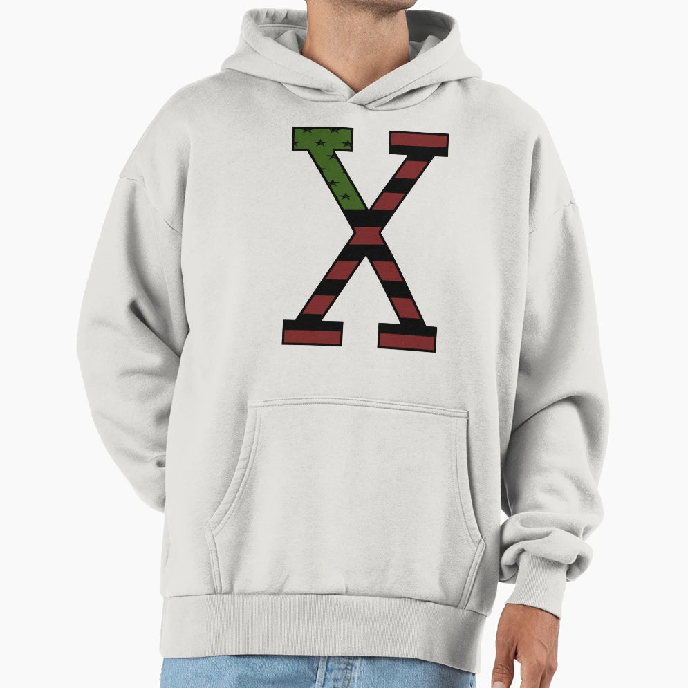 X Red Black Green Hoodie - Fun Novelty Design Men Women - T-Shirt, Sweatshirt, Hoodie