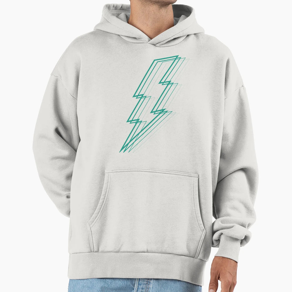Teal Lightning Hoodie - Novelty Apparel Men Women - T-Shirt, Sweatshirt, Hoodie