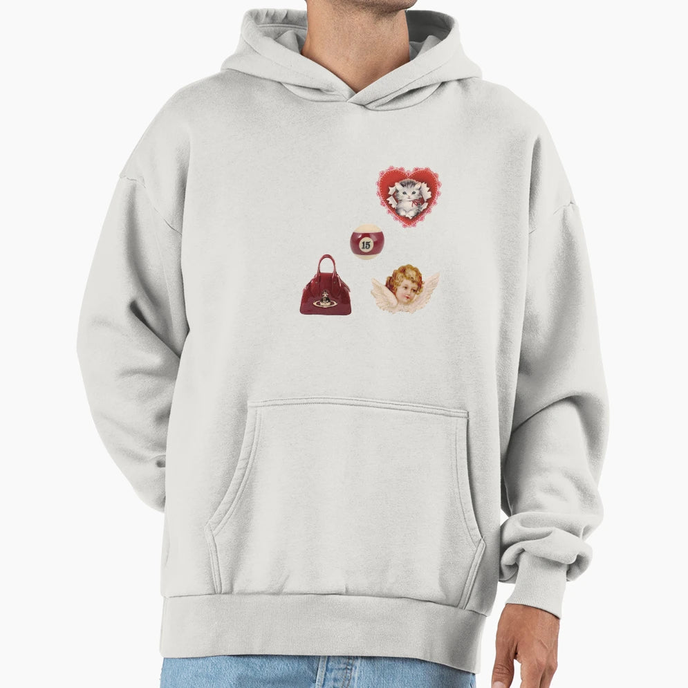 Coquette Red Bundle Hoodie - Minimalist Print for Adults - T-Shirt, Sweatshirt, Hoodie