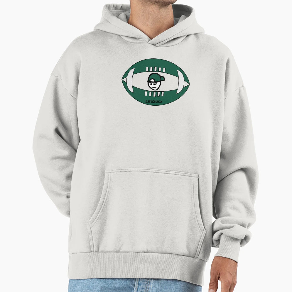 New York Jets Colors Lifesucx Angry Guy Hoodie - Custom Art Print Men Women - T-Shirt, Sweatshirt, Hoodie