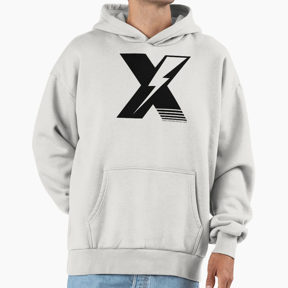 X Croc Logo Black Hoodie - Trendy Graphic for Adults - T-Shirt, Sweatshirt, Hoodie