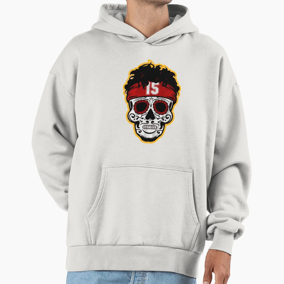 Pat Kansas City Football Skull And Aztec T-Shirt - Trendy Graphic Unisex - T-Shirt, Sweatshirt, Hoodie
