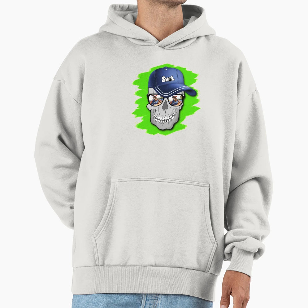 Skaterboarding Happy Skull Cap Hoodie - Casual Everyday Wear for Adults - T-Shirt, Sweatshirt, Hoodie