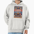Sunday Funday American Football Knit Hoodie - Unique Graphic for Adults - T-Shirt, Sweatshirt, Hoodie