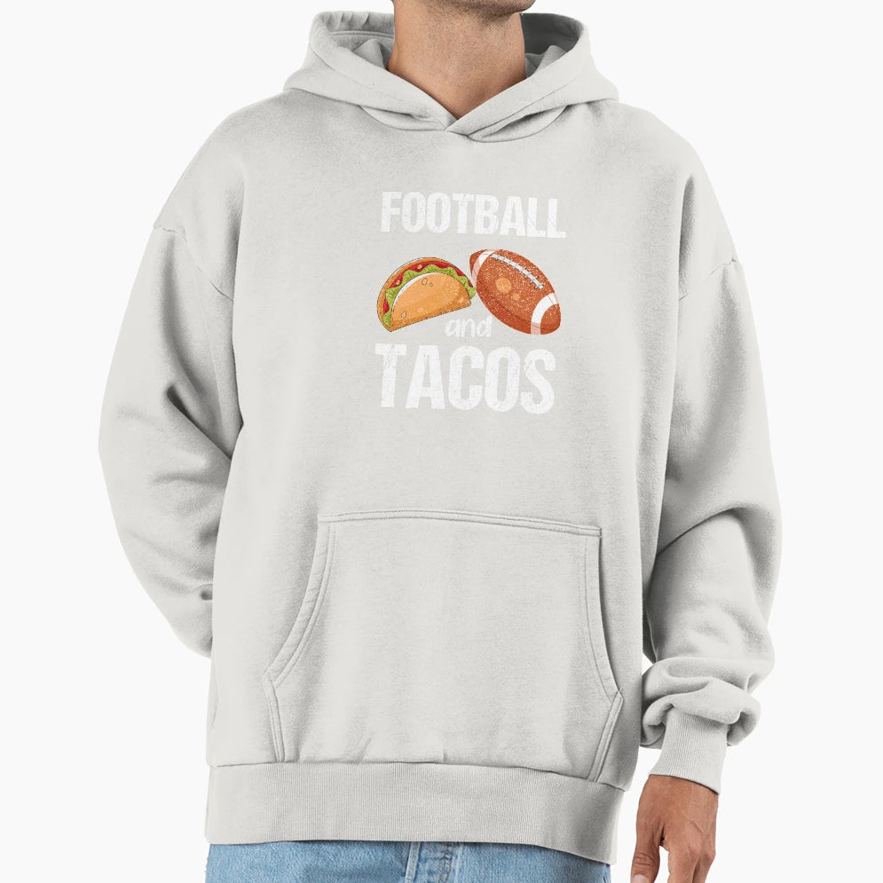 Football And Tacos Hoodie - Trendy Graphic Men Women - T-Shirt, Sweatshirt, Hoodie
