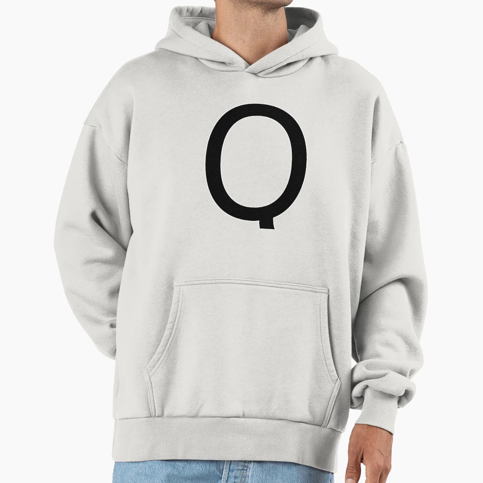Q Alphabet Hoodie - Unique Graphic for Adults - T-Shirt, Sweatshirt, Hoodie