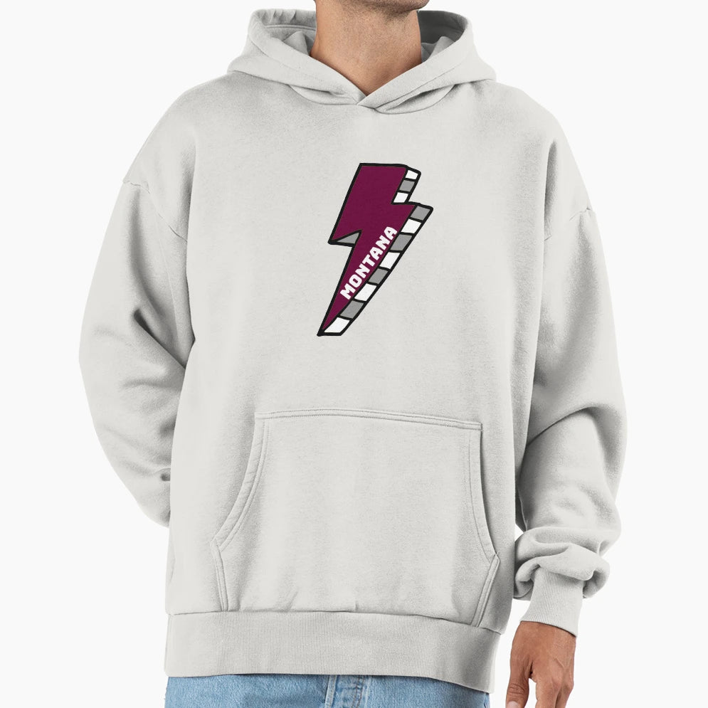 University Montana Lightning Bolt Hoodie - Streetwear Style Men Women - T-Shirt, Sweatshirt, Hoodie