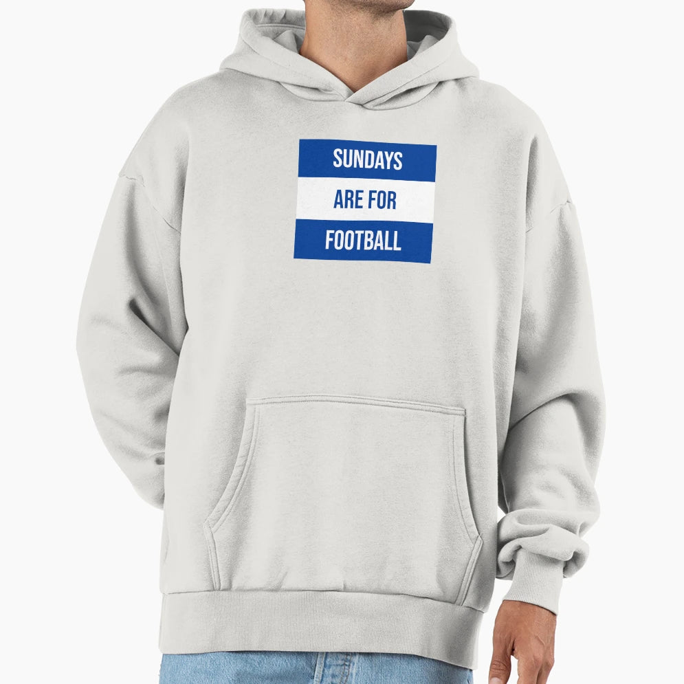 Sundays Are Football Hoodie - Minimalist Print for Adults - T-Shirt, Sweatshirt, Hoodie