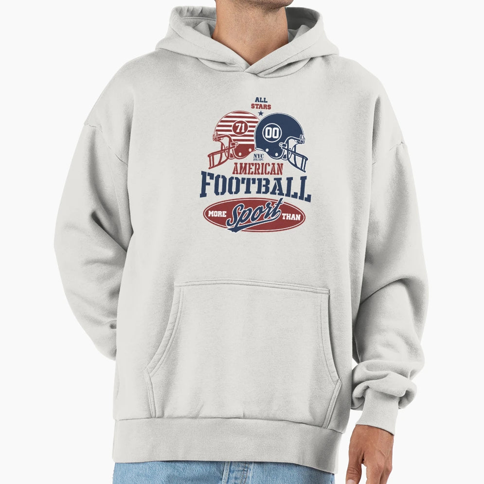 American Football Hoodie - Graphic Print Men Women - T-Shirt, Sweatshirt, Hoodie