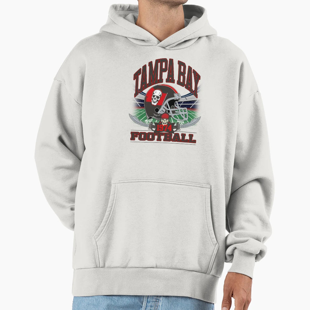 Tampa Bay Football Gridiron Legacy Hoodie - Trendy Graphic Unisex - T-Shirt, Sweatshirt, Hoodie