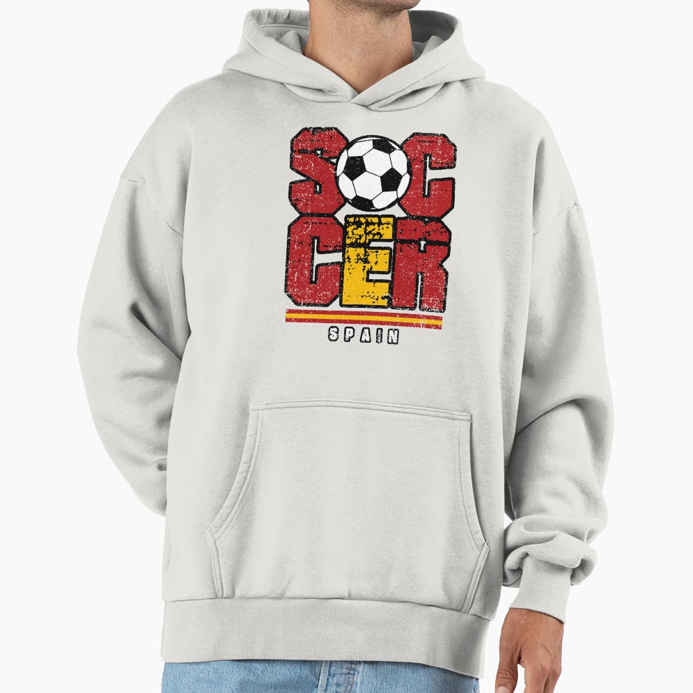 Soccer Teams Big Text Soccer Spain Fans T-Shirt - Graphic Print Men Women - T-Shirt, Sweatshirt, Hoodie