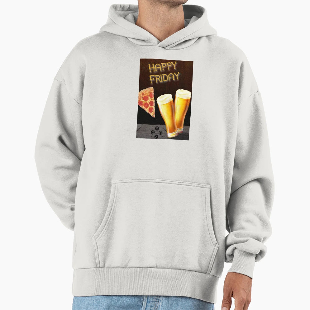 Gamer Ps4 Ps5 Pizza Beer Friday Hoodie - Streetwear Style Men Women - T-Shirt, Sweatshirt, Hoodie