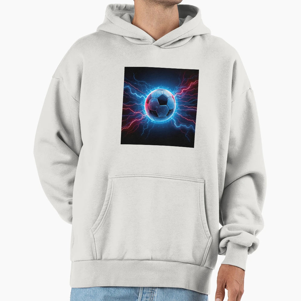 Electric Soccer Energy Game Day Hoodie - Minimalist Print for Adults - T-Shirt, Sweatshirt, Hoodie