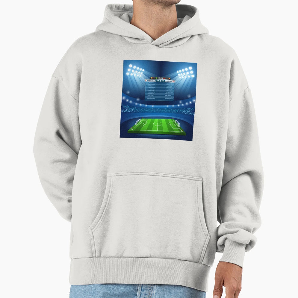 Football Stadium Background Hoodie - Novelty Apparel Men Women - T-Shirt, Sweatshirt, Hoodie
