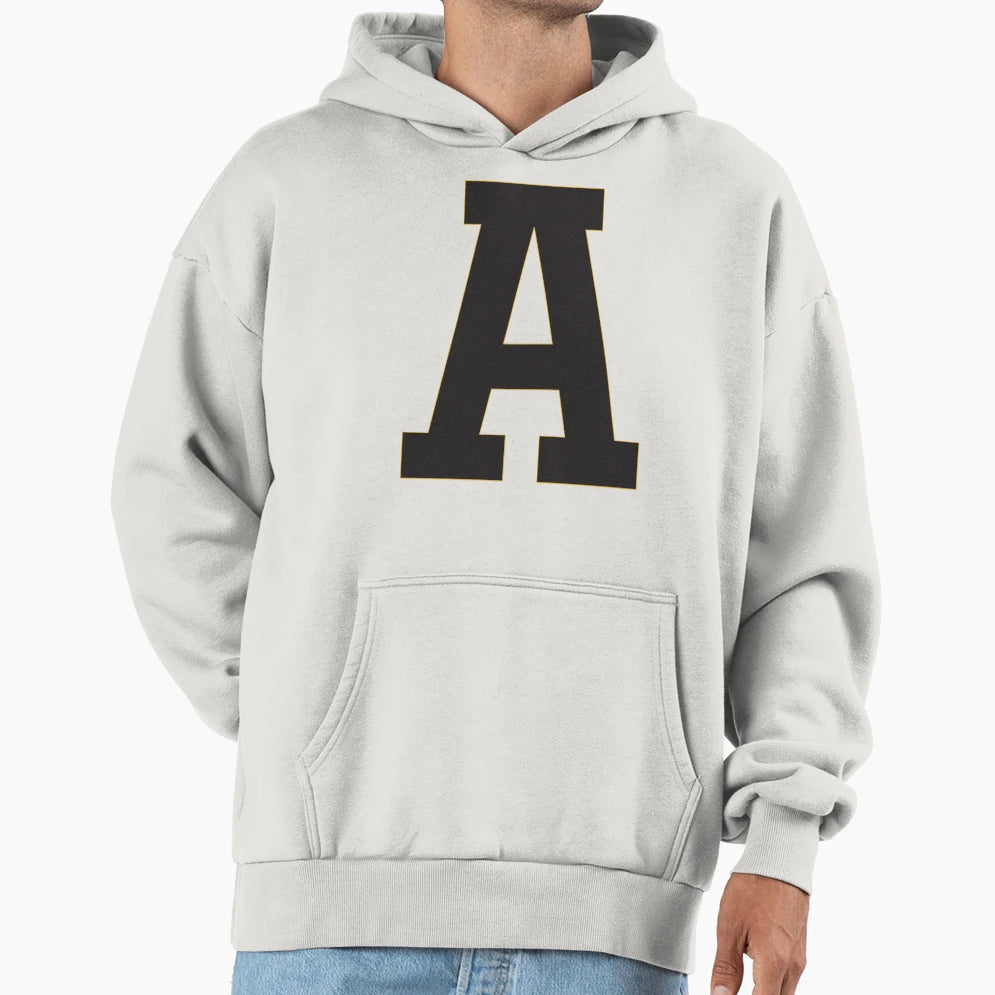 Letter Hoodie - Minimalist Print Unisex - T-Shirt, Sweatshirt, Hoodie