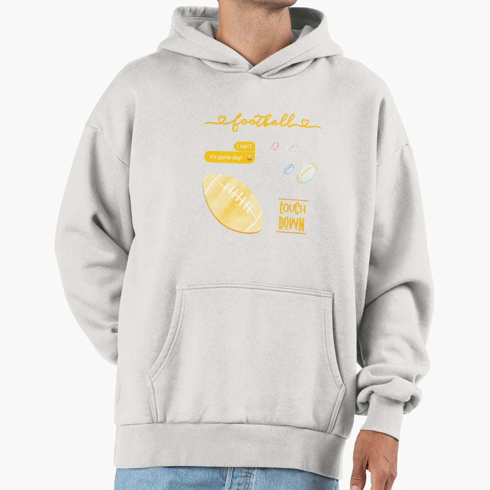 Yellow Watercolor Football Pack Hoodie - Custom Art Print Men Women - T-Shirt, Sweatshirt, Hoodie