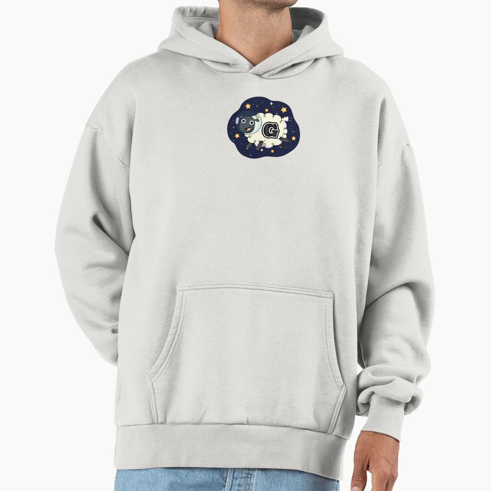 Alphabet Letter G Space Sheep Hoodie - Casual Everyday Wear Men Women - T-Shirt, Sweatshirt, Hoodie