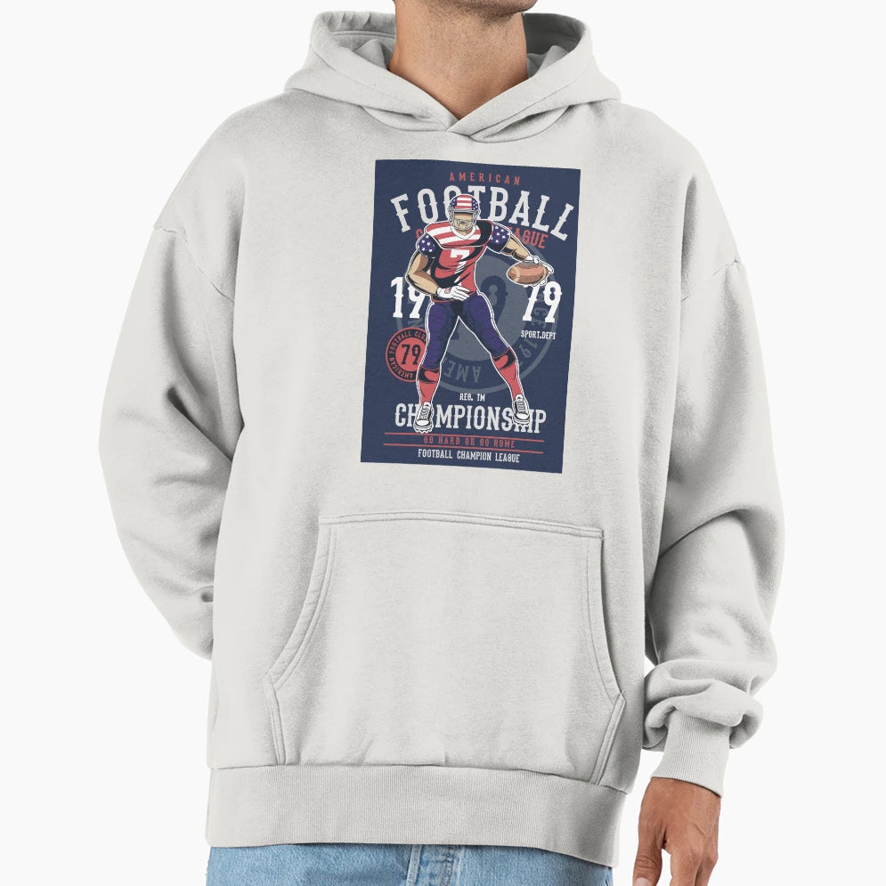 Football Hoodie - Minimalist Print Men Women - T-Shirt, Sweatshirt, Hoodie