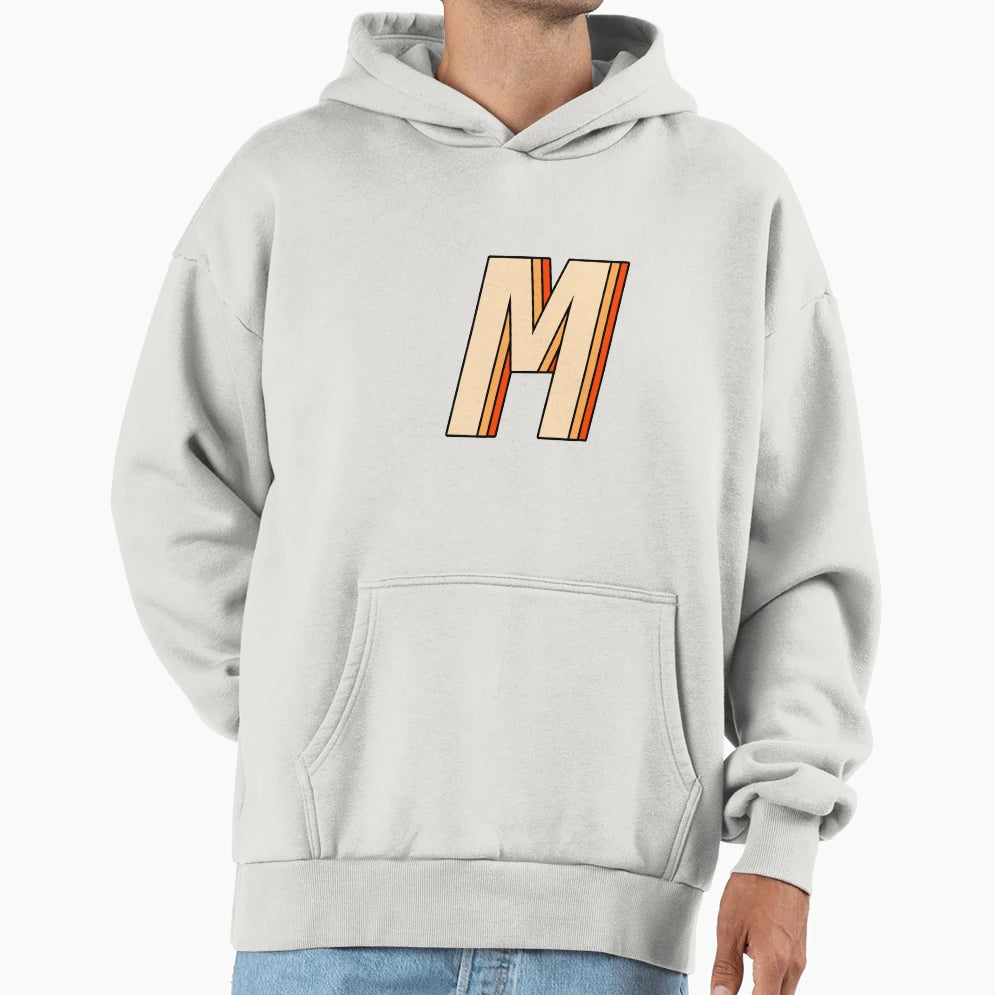 Orange M Hoodie - Casual Everyday Wear for Adults - T-Shirt, Sweatshirt, Hoodie