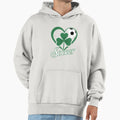 Soccer Lover Shamrock Clover Heart Hoodie - Aesthetic Graphic for Adults - T-Shirt, Sweatshirt, Hoodie