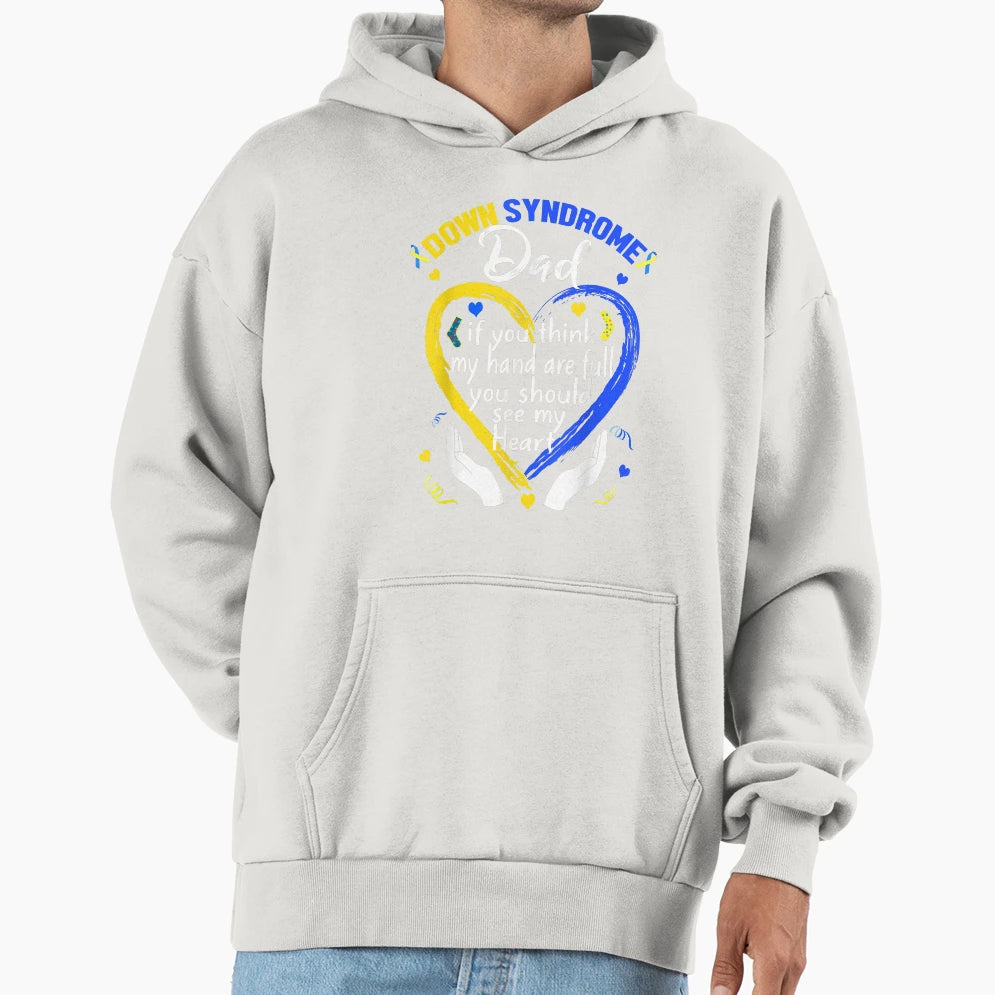 Mens Down Syndrome Dad Costume World T-Shirt - Trendy Graphic for Adults - T-Shirt, Sweatshirt, Hoodie