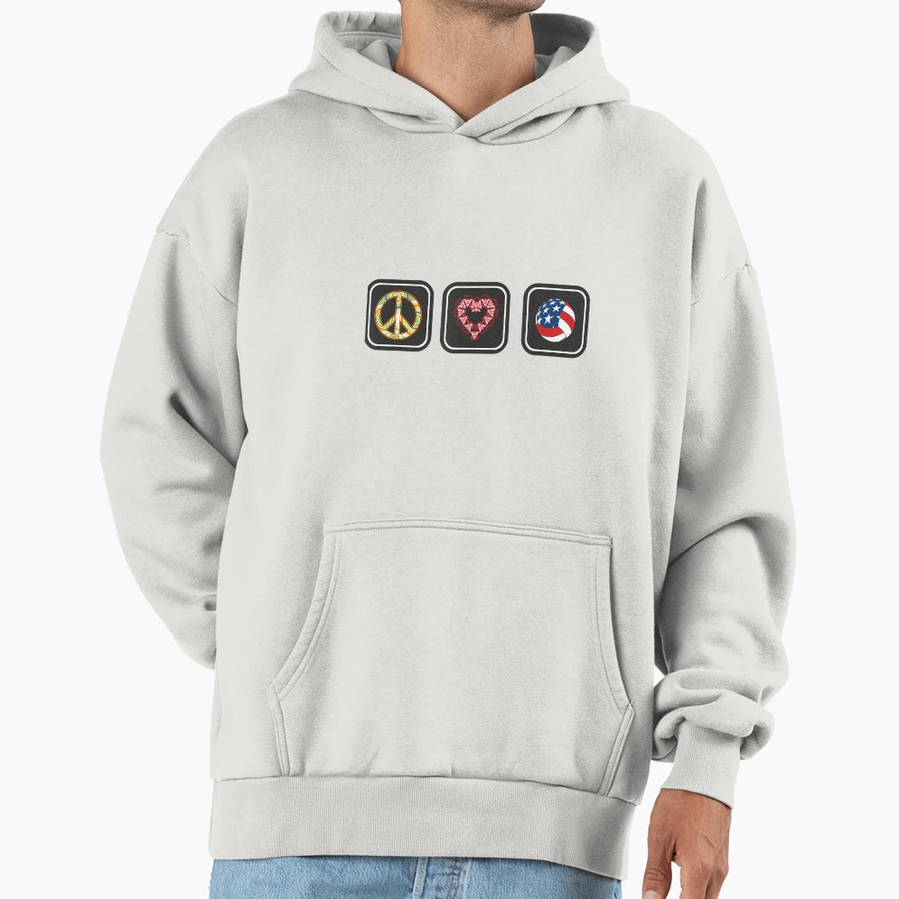 Peace Love Volleyball Hoodie - Streetwear Style Unisex - T-Shirt, Sweatshirt, Hoodie