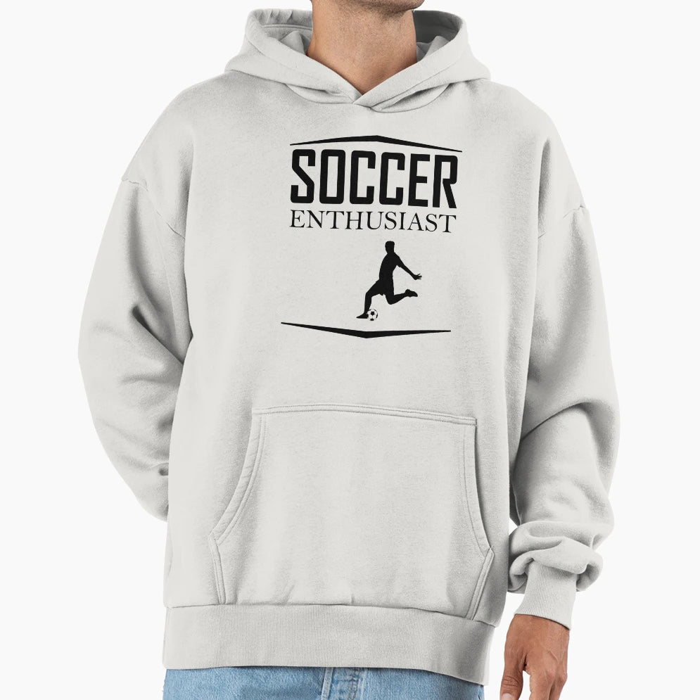 Soccer Enthusiast Hoodie - Minimalist Print Men Women - T-Shirt, Sweatshirt, Hoodie
