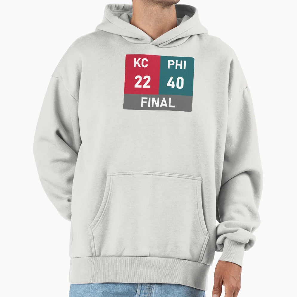 Super Bowl Final Score Hoodie - Novelty Apparel Men Women - T-Shirt, Sweatshirt, Hoodie