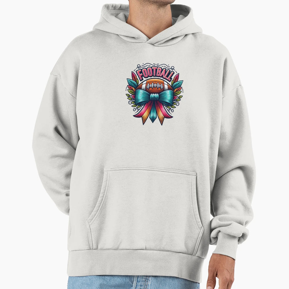Football Mom Bow Hoodie - Novelty Apparel for Adults - T-Shirt, Sweatshirt, Hoodie